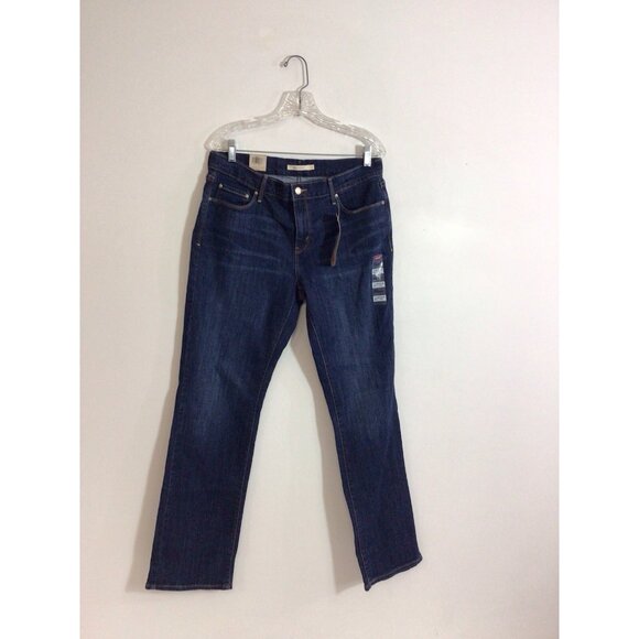 Levis 505 Mid Rise Straight Jeans Med Wash Womens 12 New - Picture 6 of 8